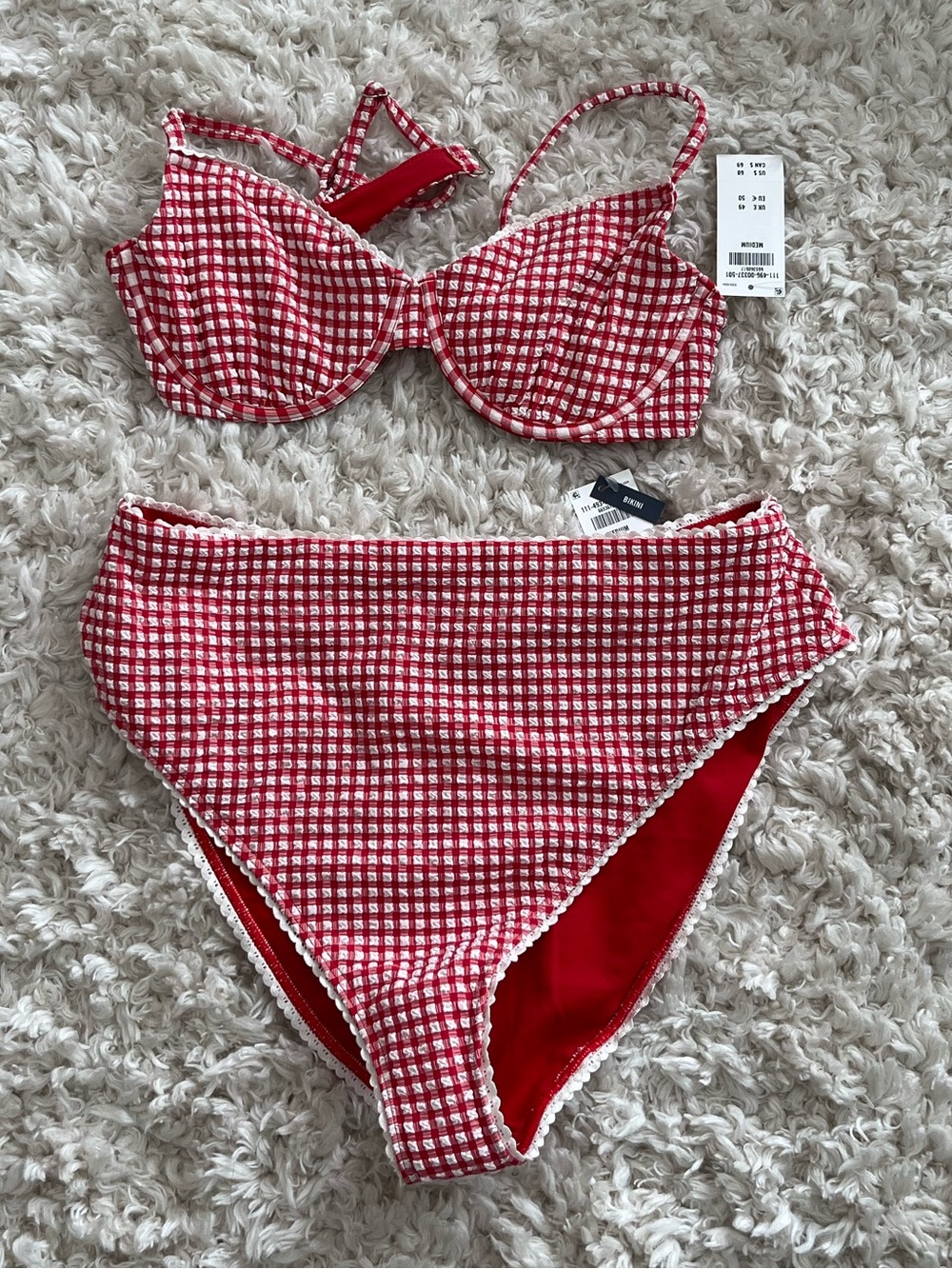 Abercrombie and fitch underwire bikini top and high waisted bottom set